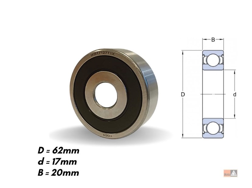 IKB17127DG ROLAMENTO ALTERNADOR MB/SCANIA BOSCH TODOS 62X17X20
