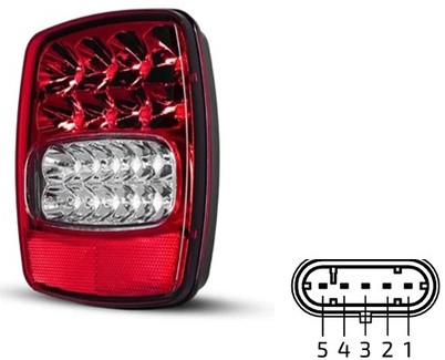 PRD065 LANTERNA TRAS. CAM.VW/CARGO MARMITAO MOD. 12V C/VIGIA C/PLUG 
