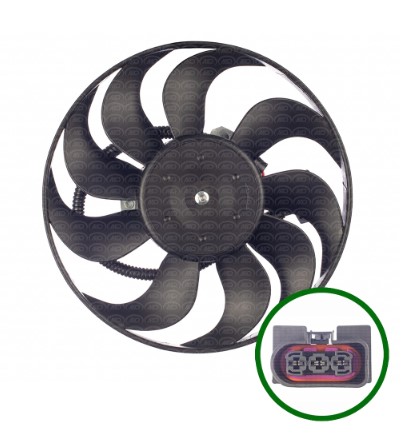 EW0011030 ELETROVENTILADOR AUDI A3/BORA/FOX/N.BEETLE C/AR 9PAS MT.80MM 290MM 