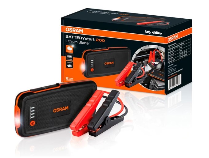 OSAUXBAT200 AUXILIAR DE PARTIDA C/ POWER BANK (BATERY START 200) OSRAM 
