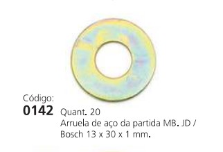 EDA0142 ARRUELA DE ACO PARTIDA M.BENZ JD (C/20) 13X30X1 