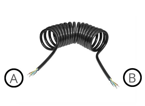 E1041 CHICOTE ESPIRAL 7POL. NYLON 4.50MT
