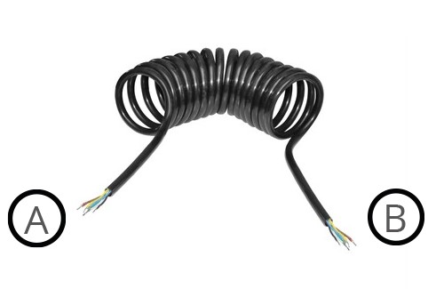 E1042 CHICOTE ESPIRAL 7POL. NYLON 5.50MT