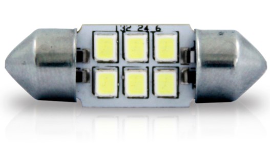 AP275 LED TORPEDO 24V 42MM 6L BRANCO (PAR) BLISTER