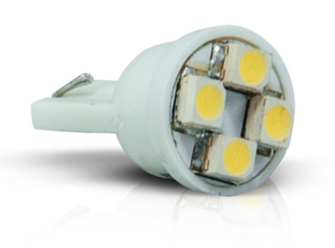 AP389 LED ESMAGADA (PINGAO) T10 12V HI POWER VERMELHO (PR) BLISTER