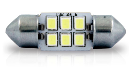 AL258 LED TORPEDO 24V 6L 32MM 24V BRANCO (PAR) BLISTER