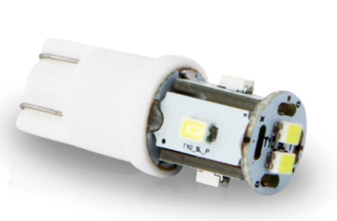 AL690 LED PINGAO 12V T10 TORRE 6L 20W AZUL (PAR) BLISTER 