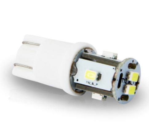 AL691 LED PINGAO 12V 2W T10 TORRE 6L BRANCO (PAR) BLISTER 