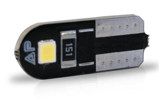 AU077 LED PINGAO 12V 2W T10 SLIM CANBUS AZUL (PAR) BLISTER