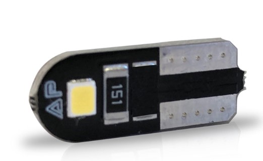 AU081 LED PINGAO 12V 2W T10 SLIM AZUL (PAR) BLISTER