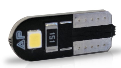 AU095 LED PINGAO 24V 4W T10 SLIM AZUL (PAR) BLISTER 
