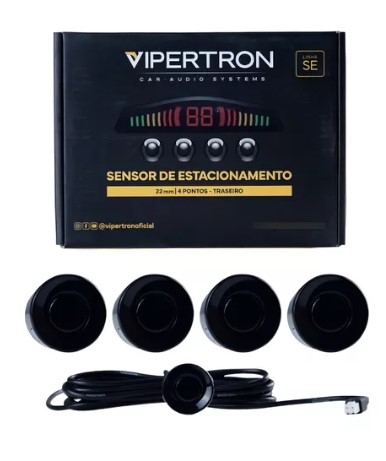 VP07004 SENSOR ESTACIONAMENTO PRETO FOSCO 22MM 4 PONTOS