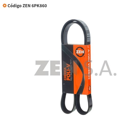 6PK0860 CORREIA ALTERNADOR FIESTA/COURRIER/KA/MASTER (ZEN)  