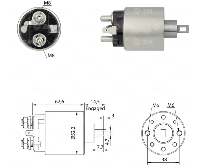 INTACTO90710 AUTOMATICO PT. HITACHI NISSAN/SUBARU 12V ZM710