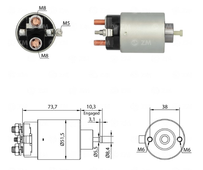 INTACTO90695 AUTOMATICO PT. MITSUBISHI JEEP ZM695