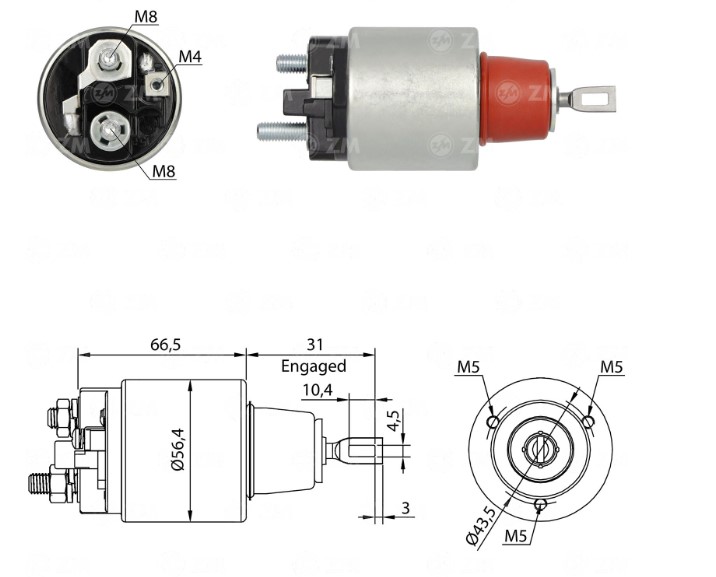 INTACTO91975 AUTOMATICO PT. BOSCH 3FUROS KHD MOTOR 4 L1011 12V ZM1975