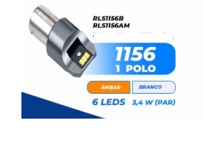 RLS1156AM LED 1141 12/24V 6LEDS 3W AMARELA C/CANBUS (PAR) BLISTER