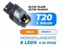 RLT207440AM LED T20 12/24V 3W 1POLO AMARELA C/CANBUS (PAR) BLISTER 