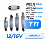 RLT1131 LED TORPEDO 31MM 12V/16V 1.3W C/CANBUS (PAR) BLISTER