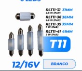 RLT1136 LED TORPEDO 36MM 12V/16V 1.3W C/CANBUS (PAR) BLISTER