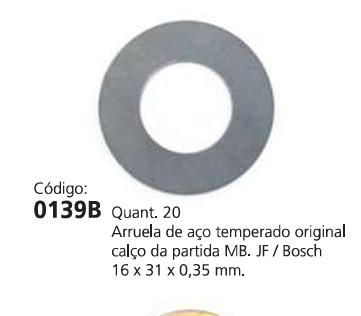 EDA0139B ARRUELA DE ACO PARTIDA JF BOSCH (C/20) 16X31X0.35 