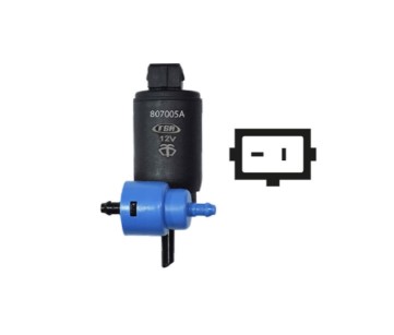 TSA807005A MOTOR INJ. LAV. PARA-BRISA 12V DUPLO VW TOMADA EM T (BICO FINO) 