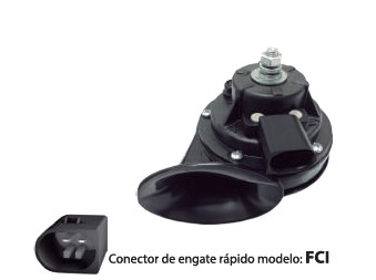 B59 BUZINA 12V INDIVIDUAL CARACOL 415HZ TOMADA VW (NYLON)