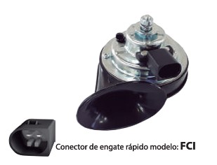 B59F BUZINA 12V INDIVIDUAL CARACOL 415HZ TOMADA VW (AÇO)