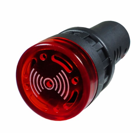 DNI0543 ALARME SONORO BUZZER LED VERM. 24V 22MM