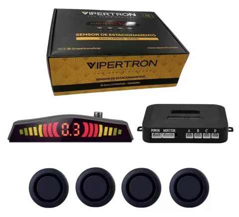 VP05004 SENSOR ESTACIONAMENTO PRETO FOSCO 18,5MM 4 PONTOS
