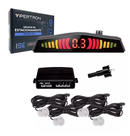 VP07003 SENSOR ESTACIONAMENTO BRANCO 22MM 4 PONTOS