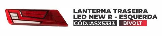 ASX5333 LANTERNA TRASEIRA LED NEW BIVOLT LX ESQUERDA