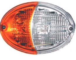FL884E LENTE LANTERNA DIANTEIRA TRATOR VALTRA/VALMET ESQUERDA AM/CR