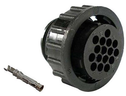 ETE7566/16 KIT CHICOTE 16VIAS CIRCULAR CPC PORTA FEMEA STANDART