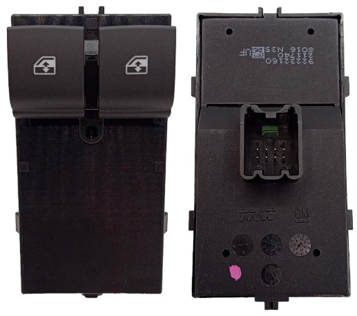 92232160 INTERRUPTOR VIDRO ONIX/PRISMA 13/18 DUPLO DIANTEIRO AZ