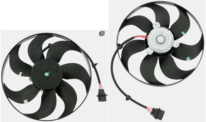 EV101055 ELETROVENTILADOR A3/FOX/GOLF/POLO/SPACEFOX C/AR 7PAS MT.101MM 345MM C/CHICOTE
