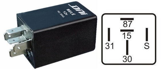 DNI0417 RELE COMUTADOR CARGA PULSO POSITIVO 12V 5T