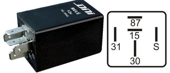 DNI0415 RELE COMUTADOR CARGA PULSO NEGATIVO 12V 5T