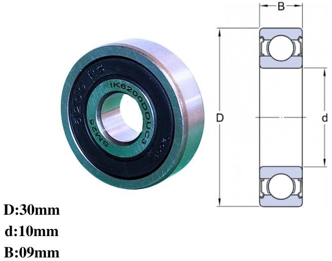IK6200DDUC3 ROLAMENTO ALTERNADOR 30X10X9 
