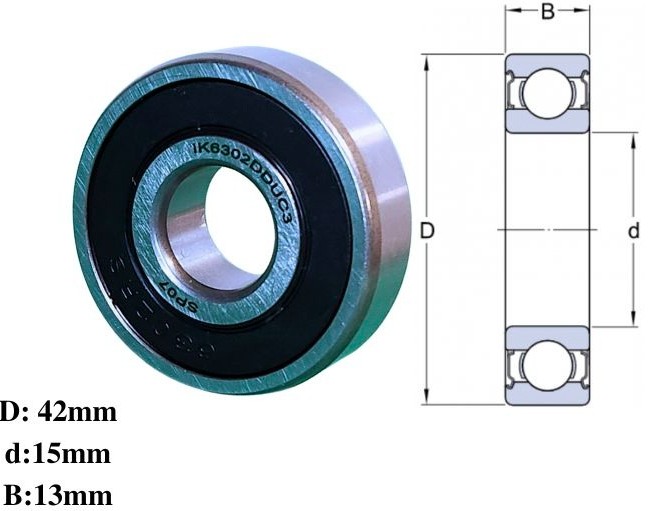 IK6302DDUC3 ROLAMENTO ALTERNADOR 15X42X13