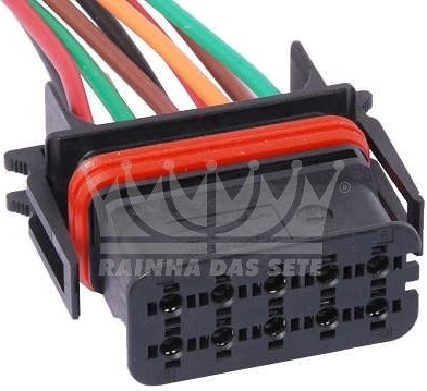 ETE5830 CHICOTE 10VIAS MODULO INJECAO SCANIA 340/480 (PRETO)