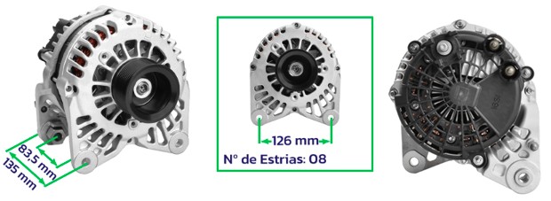 DR61014503 ALTERNADOR DELCO AGRALE VOLARE 17/ 24V 110A