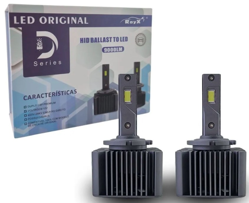 D1S KIT LED D1S SERIE ORIGINAL 6000K 18.000 LUMENS 12V RAYX