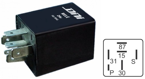 DNI0422 RELE COMUTADOR CARGA PULSO POSITIVO 24V 6T C/SAIDA PARA LED