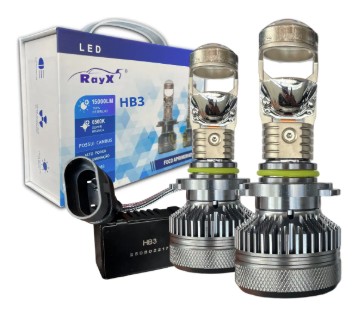 MAXPJTHB3 KIT LED HB3 MAX PROJETOR 6500K 15.000 LUMENS BIVOLT RAYX