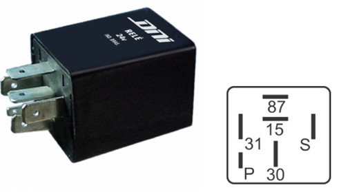 DNI0421 RELE COMUTADOR CARGA PULSO NEGATIVO C/SAIDA P/LED 24V 6T