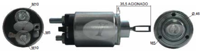 INTACTO90534 AUTOMATICO PT. BOSCH JD MB MOTOR OM 352 75/76 MF235 12V C/PARAFUSO PARALELO