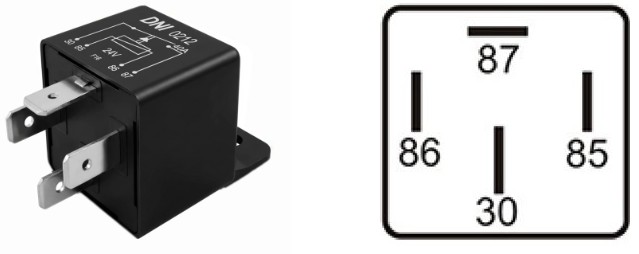DNI0212 RELE AUXILIAR UNIVERSAL 24V 40A 4TERM. C/SUPORTE