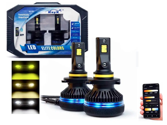 COLORS H11 KIT LED H11 8000K 18.000 LUMENS BIVOLT RAYX