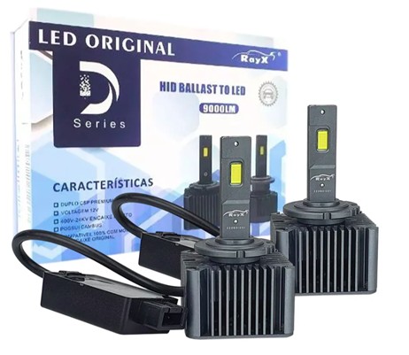 D3S/D8S KIT LED D3S/D8S SERIE ORIGINAL 6000K 9.000 LUMENS BIVOLT RAYX